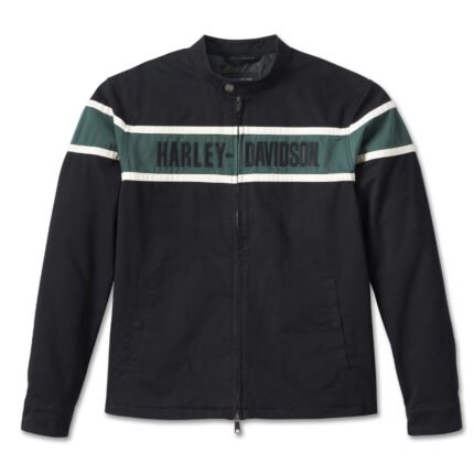 Harley Davidson Bar Colorblocked Jacket Black – front view
