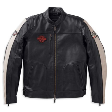Harley Davidson Enduro Leather Jacket Black – front view