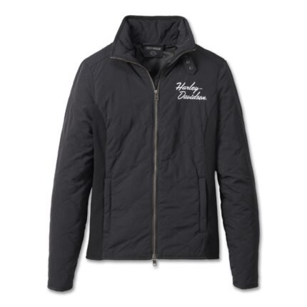 Harley Davidson Milwaukee Quilted Jacket Black – front view