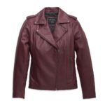 Harley Davidson Full Leather Jacket Tawny Port – front view