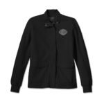 Harley Davidson Crew Fleece Jacket Black – front view