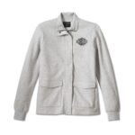 Harley Davidson Hill Climber Crew Jacket Light Grey Heather – front view