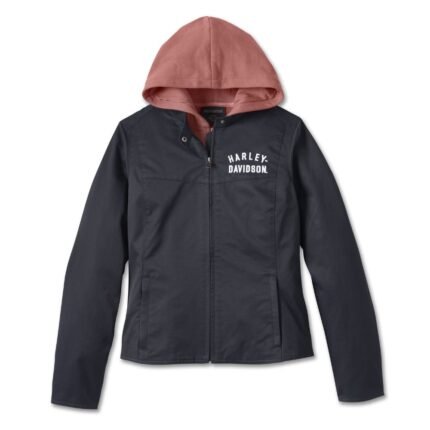 Harley Miss Enthusiast Black Jacket – front view