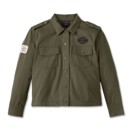 Harley Davidson Division Twill Jacket Grape Leaf – front view