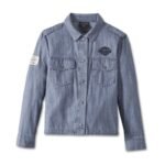 Harley Davidson Division Chambray Jacket Medium Indigo – front view