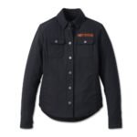 Harley Womens Operative Shirt Jacket Black – front view