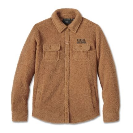 Harley Davidson Womens Sherpa Jacket Cashew – front view