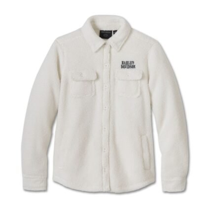 Harley Sherpa Shirt Jacket Cloud Dancer – front view