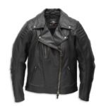 Harley Davidson Bezel Leather Jacket Black – front view