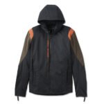 Harley Davidson Olive Triple Vent Jacket Harley Black – front view