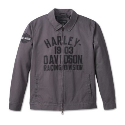 Harley Davidson Racing Work Jacket Blackened Pearl – front view