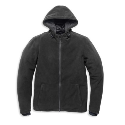 Harley Davidson Cross Fleece Jacket Black – front view