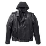 Harley Davidson Potomac Leather Jacket Black – front view