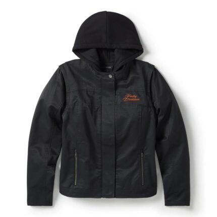 Harley Miss Enthusiast Textile Jacket Black – front view