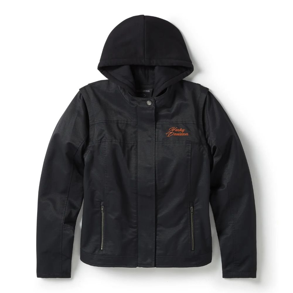 Harley Miss Enthusiast Textile Jacket Black – front view