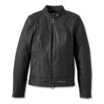 Harley Davidson Revelry Leather Jacket Black – front view