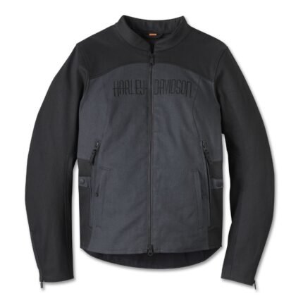 Harley Davidson Colorblock Jacket Blackened Pearl – front view