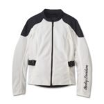 Harley Zephyr Mesh Jacket Cloud Dancer/Harley Black – front view