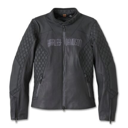 Harley Womens Willie G Skull Jacket Black – front view
