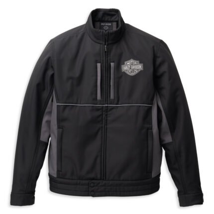 Harley Davidson Bar Shield Jacket Black – front view
