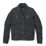 Harley Davidson Womenss Denim Jacket Black – front view