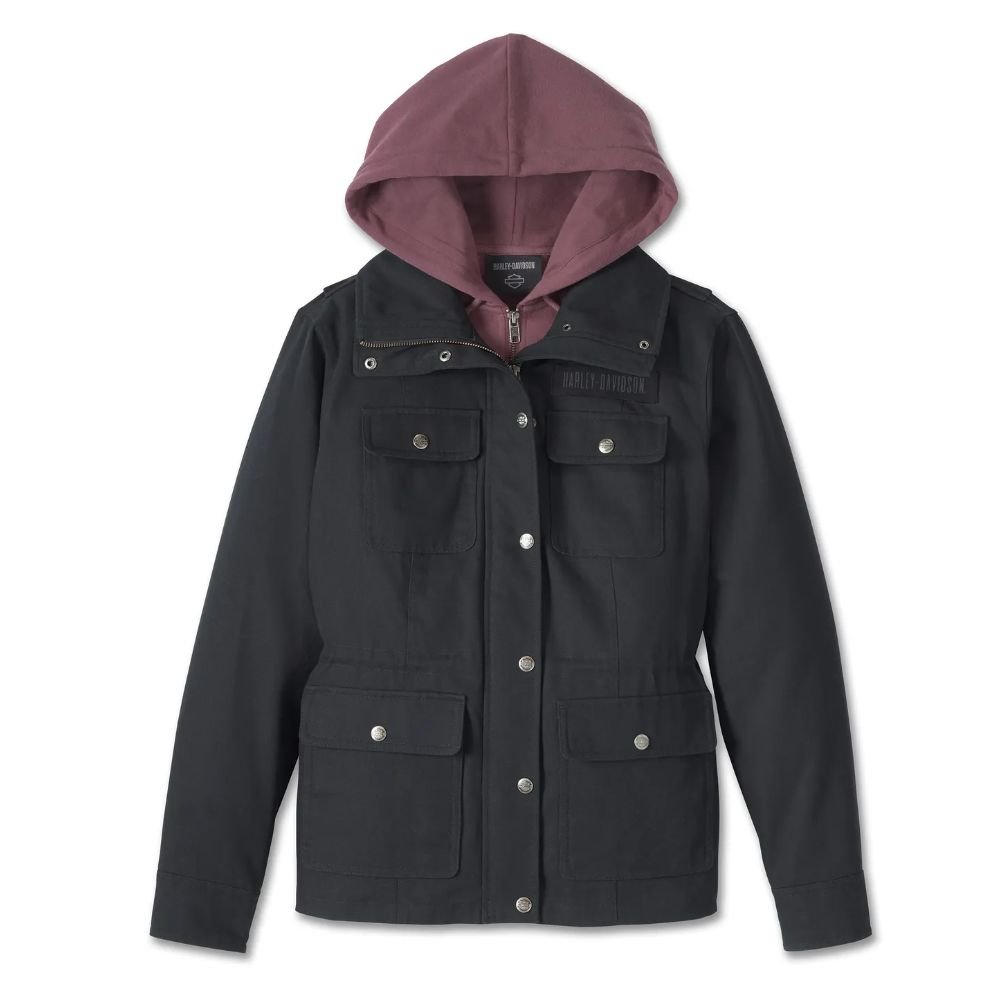 Womens Jacket Black – Harley-Davidson California 3-in-1 Jacket Harley Davidson California Jacket Black – front view