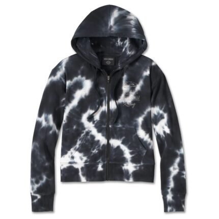 Harley Davidson Bar Shield Hoodie Tie Dye – front view