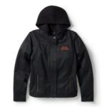 Harley Womens Miss Enthusiast Jacket Black – front view
