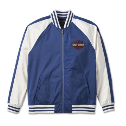 Harley Davidson Mens Club Crew Jacket Ensign Blue – front view