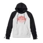 Harley Davidson Simmering Hoodie Colorblocked Bright White – front view