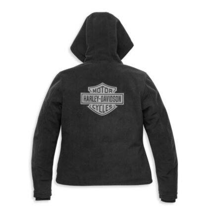 Harley Davidson Roadway Fleece Jacket Black – front view