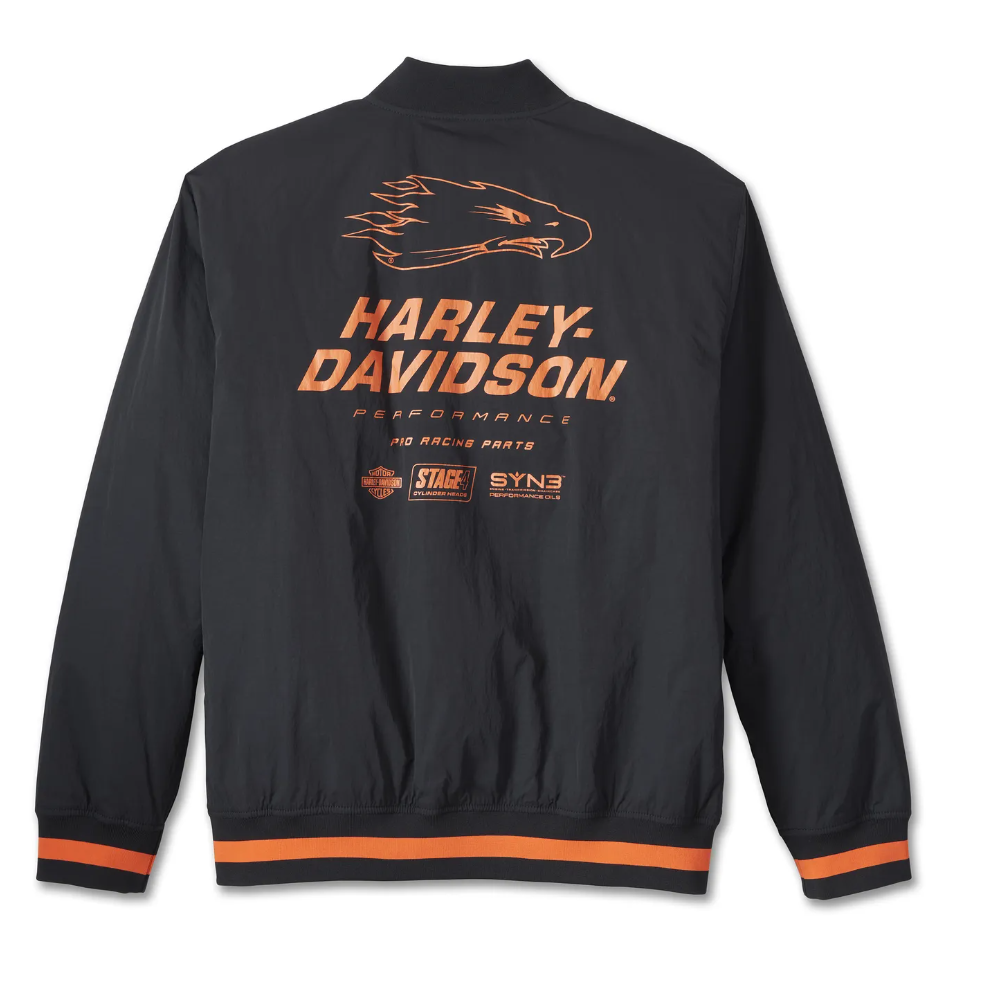 Harley Screamin Eagle Bomber Jacket Black – front view