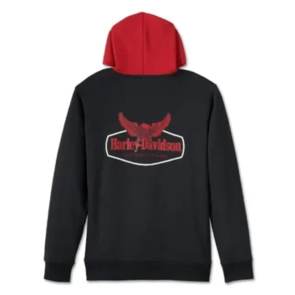 Harley Davidson Flying Eagle Hoodie Black – front view