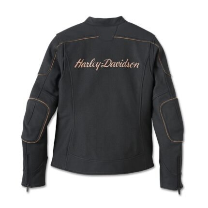 Harley Davidson Merit Leather Jacket Black – front view
