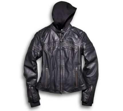 Harley Davidson Womens 3-in-1 Jacket Black – back view