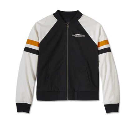 Harley Davidson Stacked Bomber Jacket Harley Black – back view
