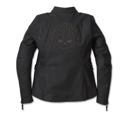 Harley Davidson Willie G Leather Jacket Black – back view
