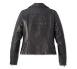 Harley Davidson Debossed Leather Jacket Black – back view