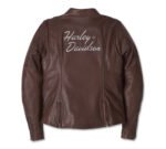 Harley Davidson Linden Leather Jacket Potting Soil – back view