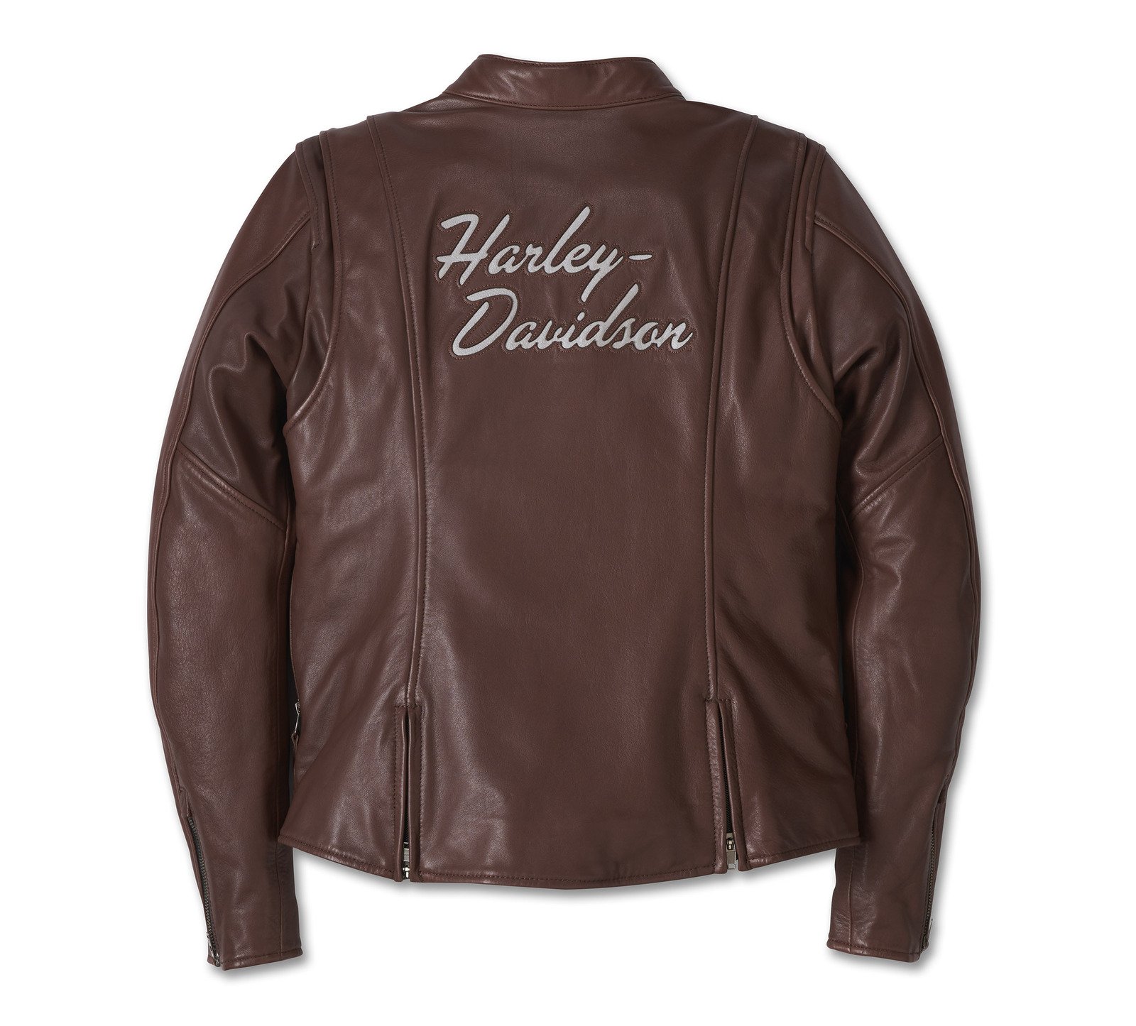 Harley Davidson Linden Leather Jacket – Women's, Potting Soil 1 Harley Leather Jacket Women's Potting Soil – back view
