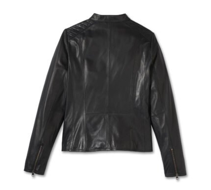 Harley Davidson Scene Leather Jacket Black – back view