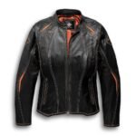 Harley Davidson Harker Leather Jacket Black – front view