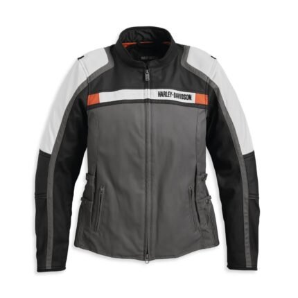 Harley Davidson Amalgam Textile Jacket Colorblocked/Blackened Pearl – front view