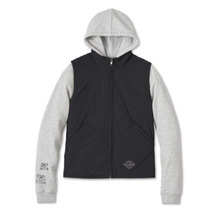 Harley Davidson Rosebud 3 in 1 Jacket Black – front view