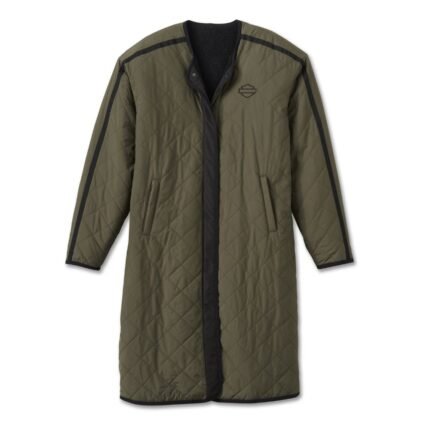 Harley Davidson Reversible Sherpa Jacket Grape Leaf – front view
