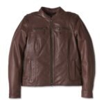 Harley Davidson Linden Leather Jacket Potting Soil – front view