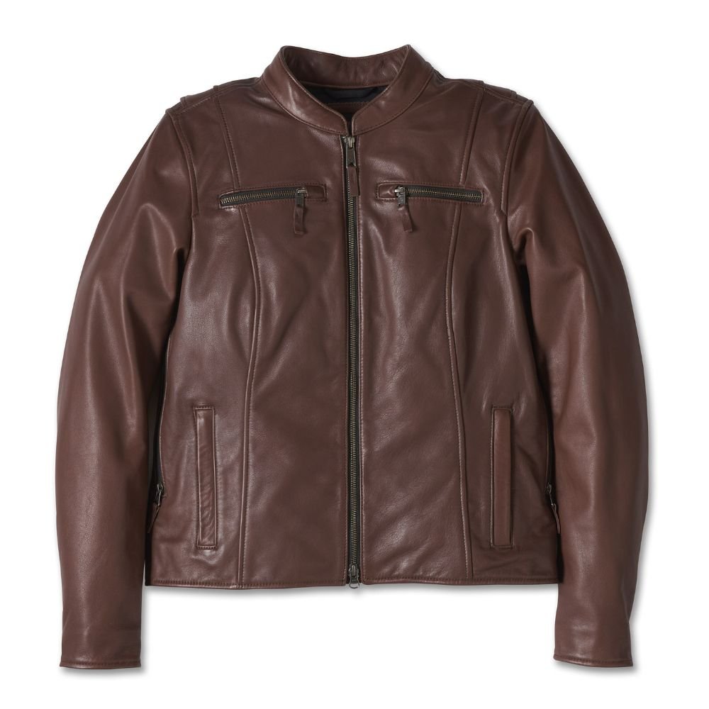 Harley Davidson Linden Leather Jacket – Women's, Potting Soil 2 Harley Leather Jacket Women's Potting Soil – front view
