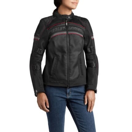 Harley Davidson FXRG Mesh Jacket Black – front view
