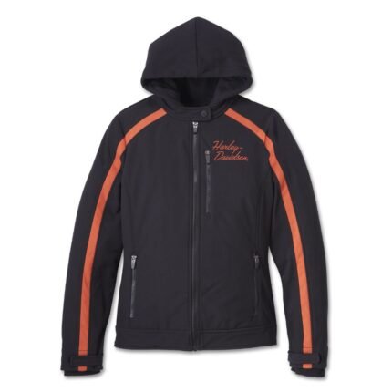 Harley Soft Shell 3 in 1 Jacket Black – front view