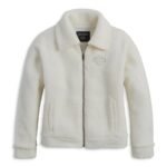 Harley Davidson Enchanted Sherpa Jacket Off White – front view